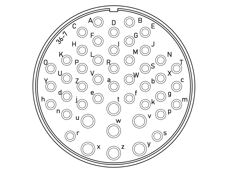 Конектор VG95234B1-36-7SN CA3102E36-7SB-04 Конектор VG95234B1-36-7SN CA3102E36-7SB-04