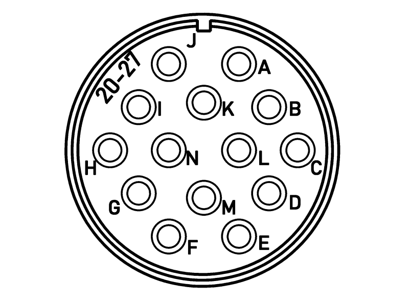 Конектор VG95234A-20-27SN CA3102E20-27SB-F80