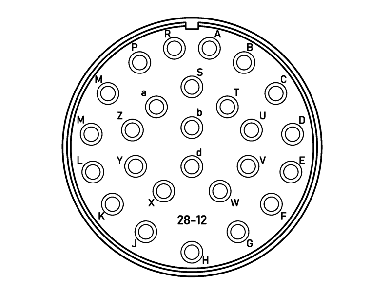Конектор VG95234M-28-12PN CA3106E28-12PB-15