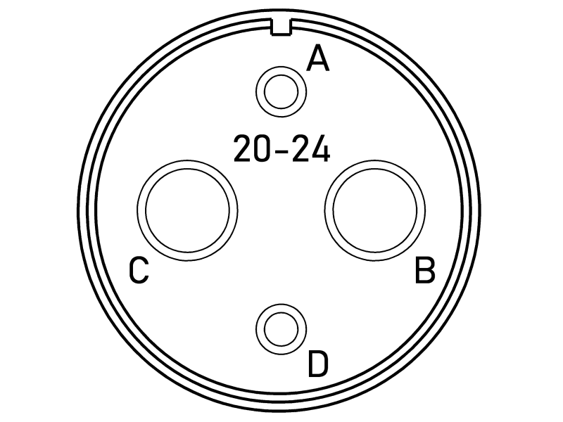 Конектор VG95234B2-20-24PN CA3102E20-24PB-02-05