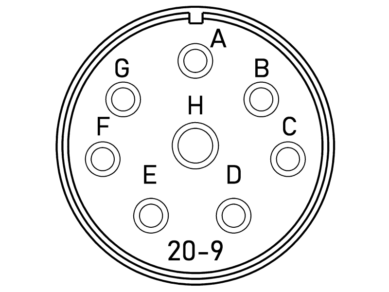 Конектор VG95234G-20-9SN CA3106E20-9SB-02